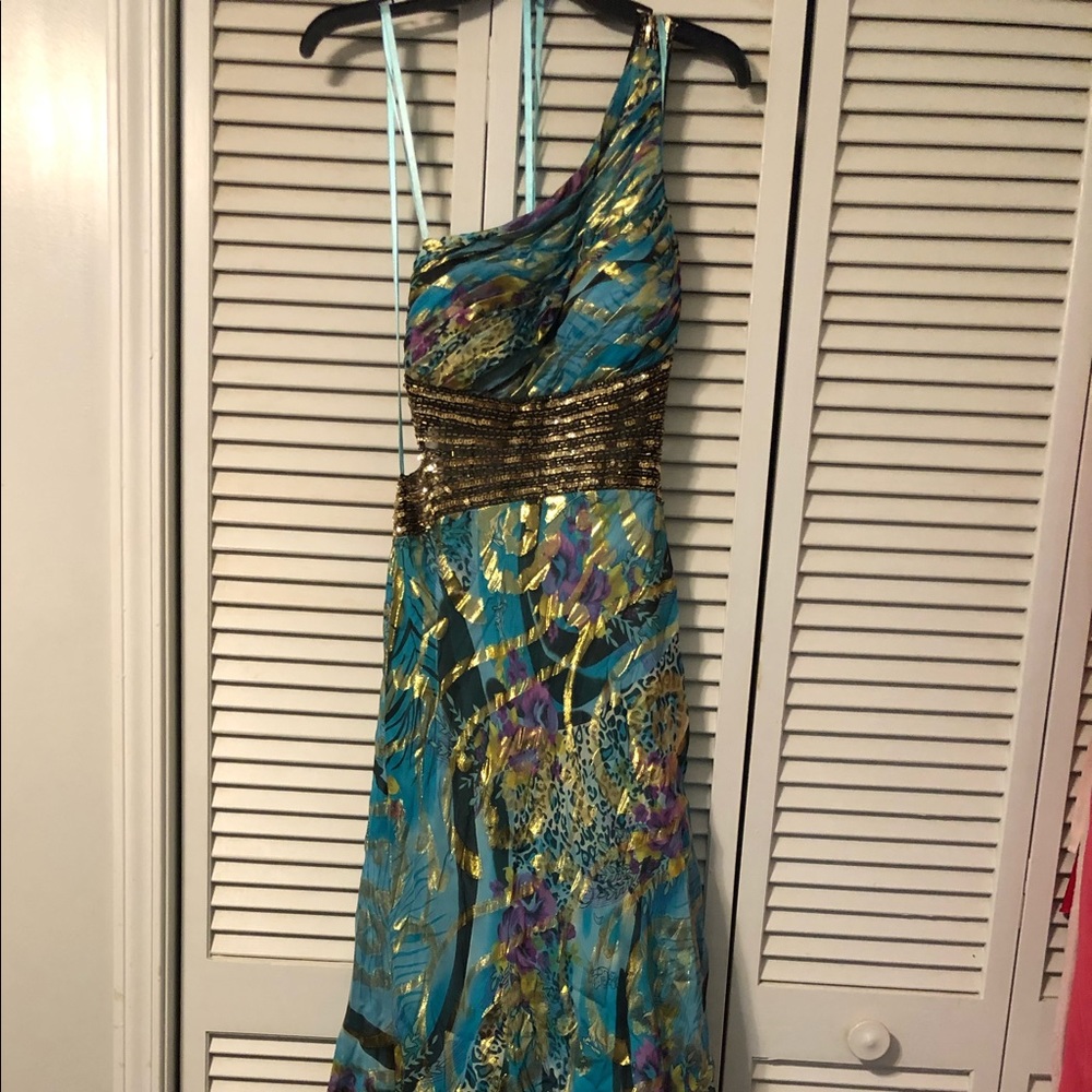 Multicolored Flowy prom dress